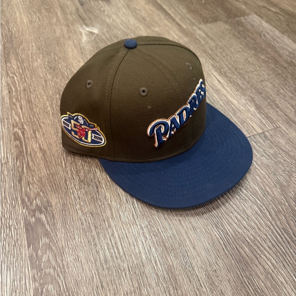 Hat Club Padres Walnut Script Fitted Hat 7 5/8